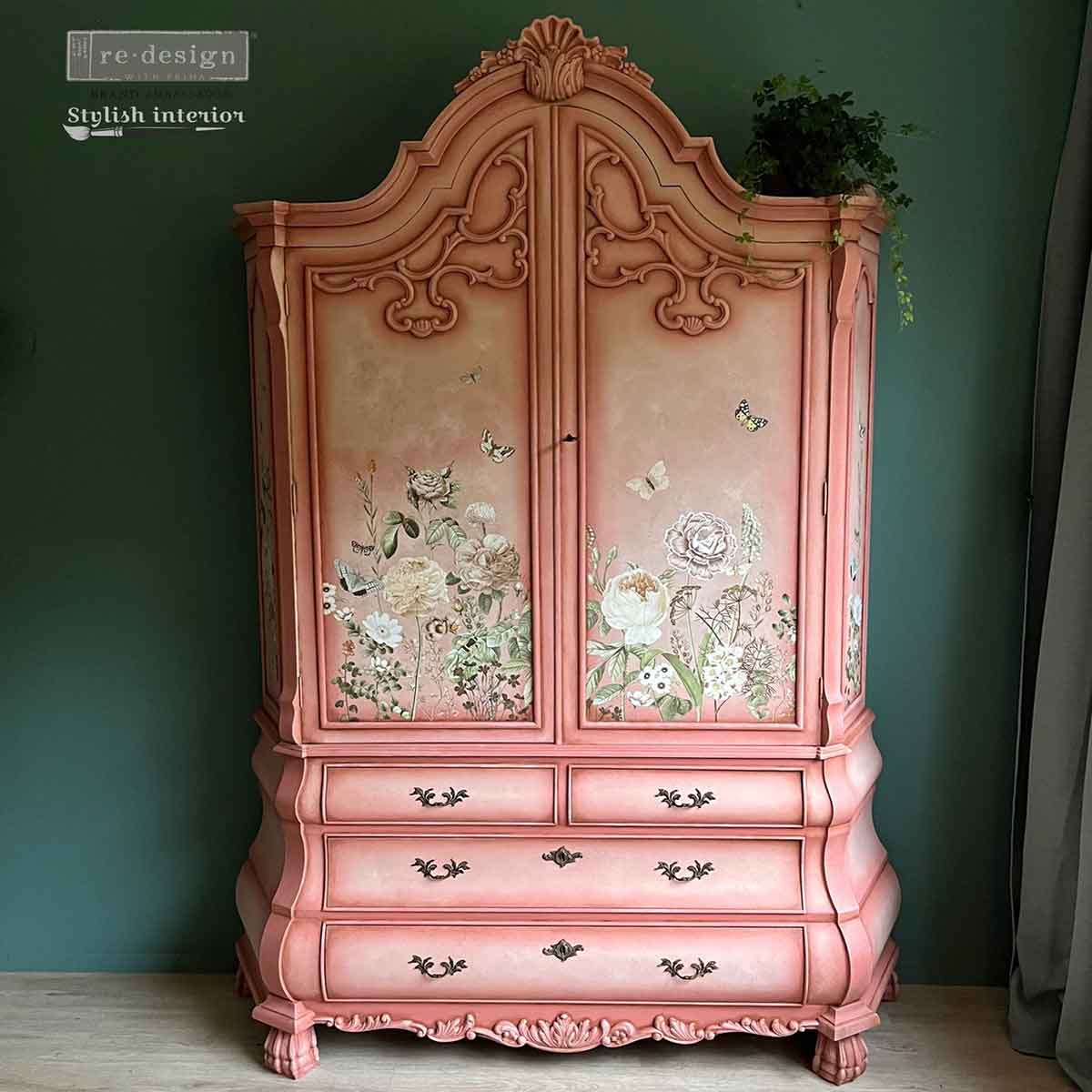 All the Flowers – Botanical & Butterfly Décor Transfer - Tube