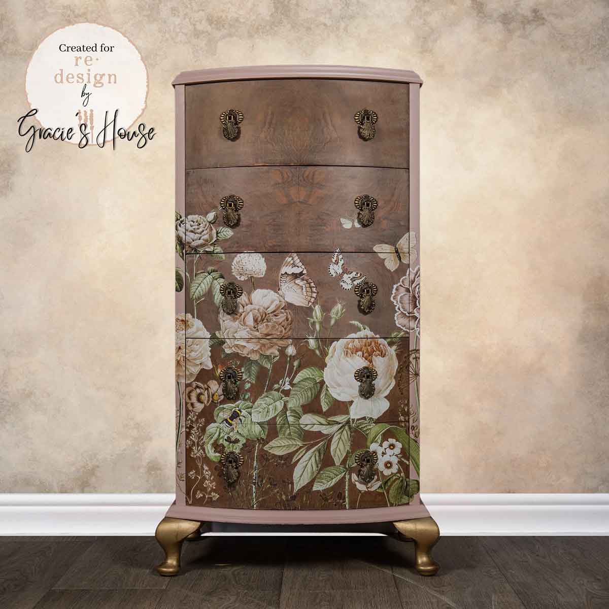All the Flowers – Botanical & Butterfly Décor Transfer - Tube