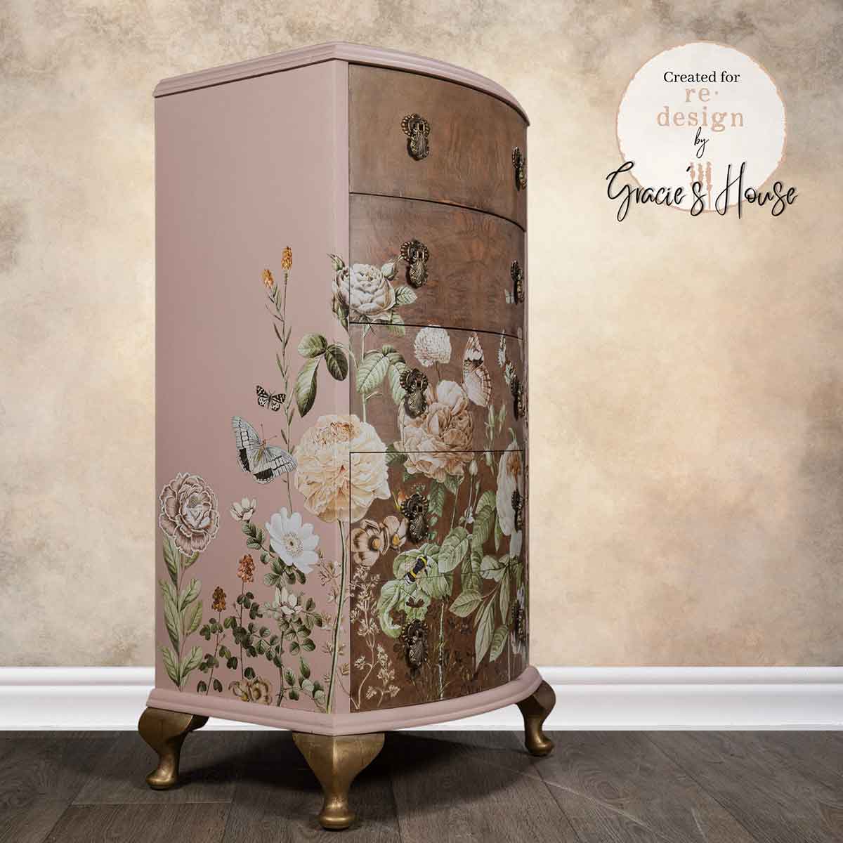 All the Flowers – Botanical & Butterfly Décor Transfer - Tube