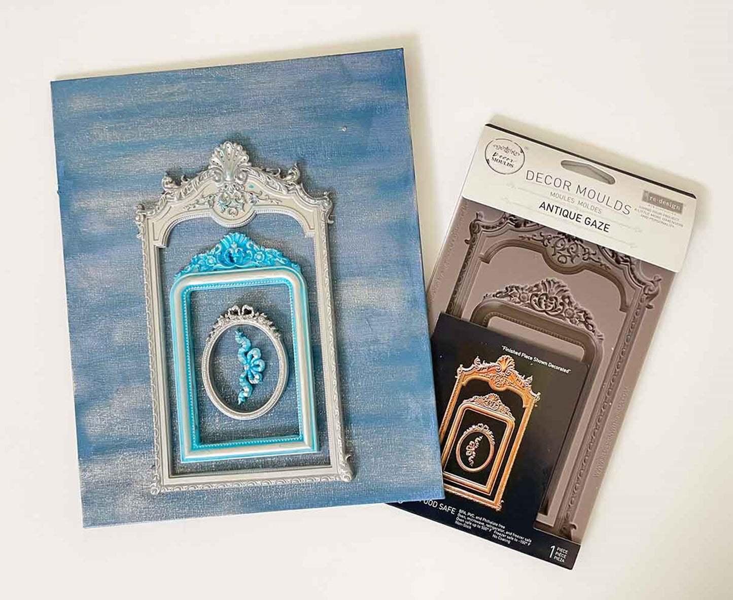 Antique Gaze – 8″x5″, 8mm thickness ~ Redesign Decor Moulds® Silicone Deco Mould - Furniture Decor Mould