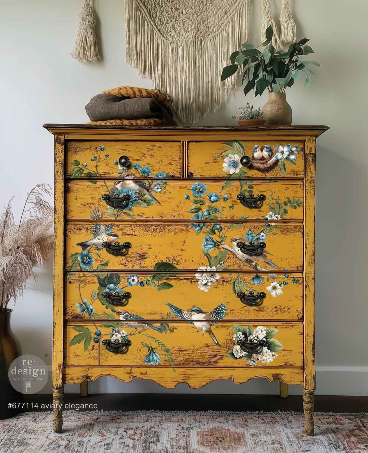 Aviary Elegance - Decor Transfers® Redesigns with Prima Furniture Transfers