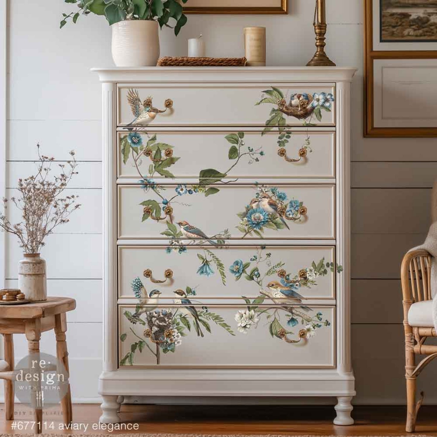 Aviary Elegance - Decor Transfers® Redesigns with Prima Furniture Transfers