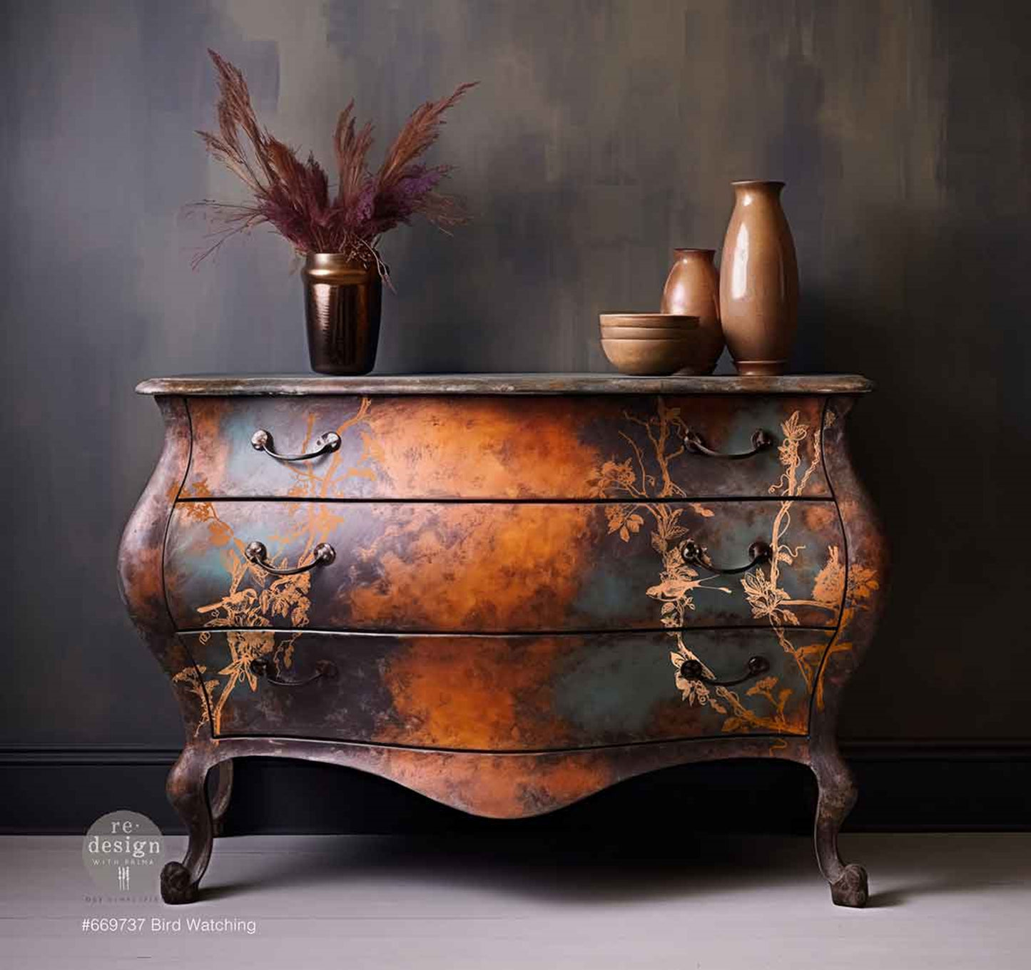 Kacha Collection –Copper Foil – Bird Watching - Decor Transfers®
