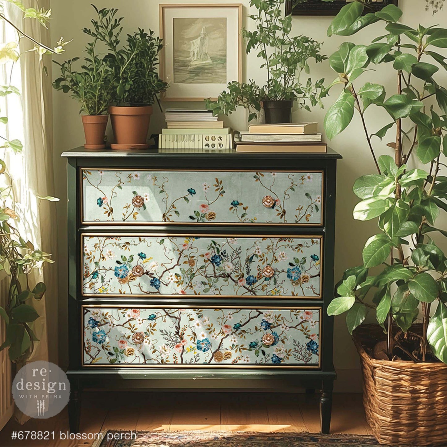 Blossom Perch A1 Decoupage Fiber - Redesign Decor Tissue Paper ~ Decoupage Paper for Furniture 23.4" x 33.1″