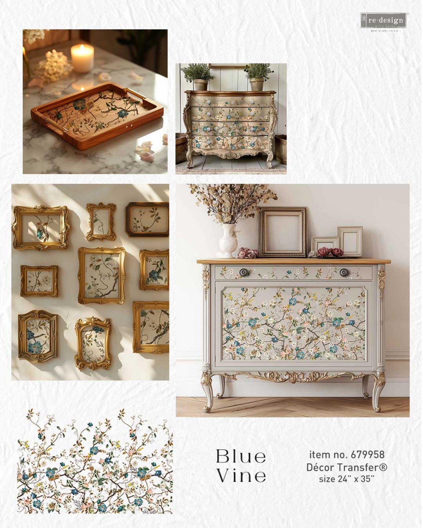 Blue Vine - Decor Transfers® Redesigns with Prima Furniture Transfers