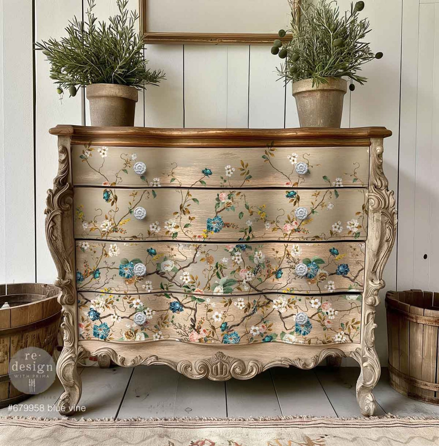 Blue Vine - Decor Transfers® Redesigns with Prima Furniture Transfers