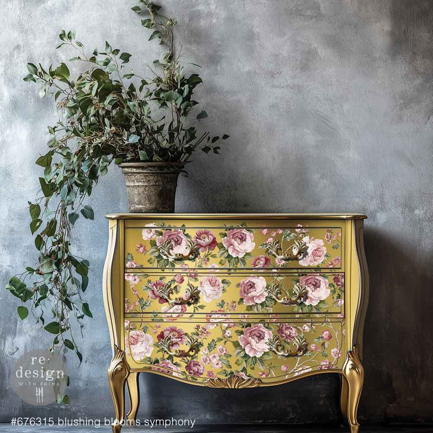 Kacha Blushing Blooms Symphony- Decor Transfers® Redesigns with Prima Furniture Transfers