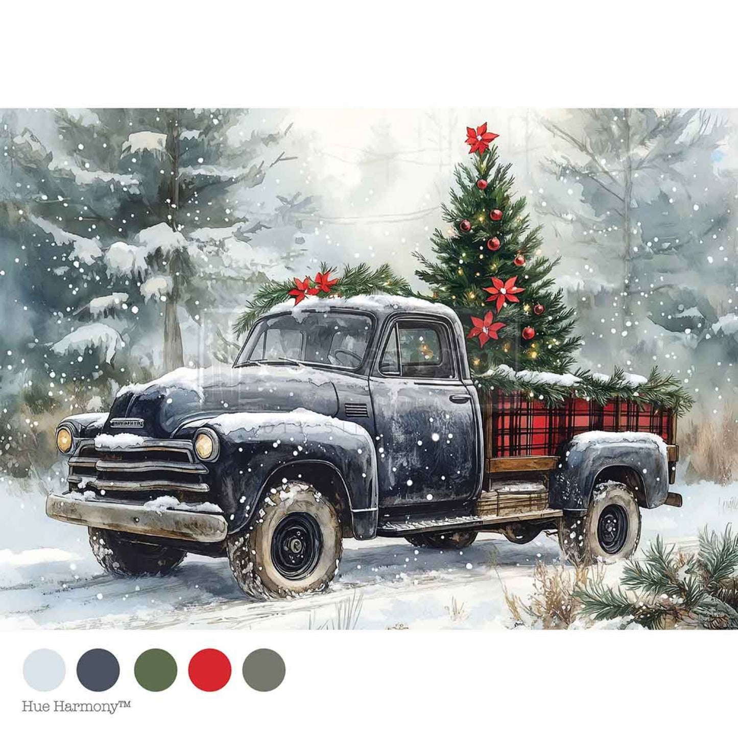 Country Pines Delivery - A4 Decoupage - Redesign Decor Tissue Paper ~ Decoupage Paper for Furniture 8.27″x11.69″
