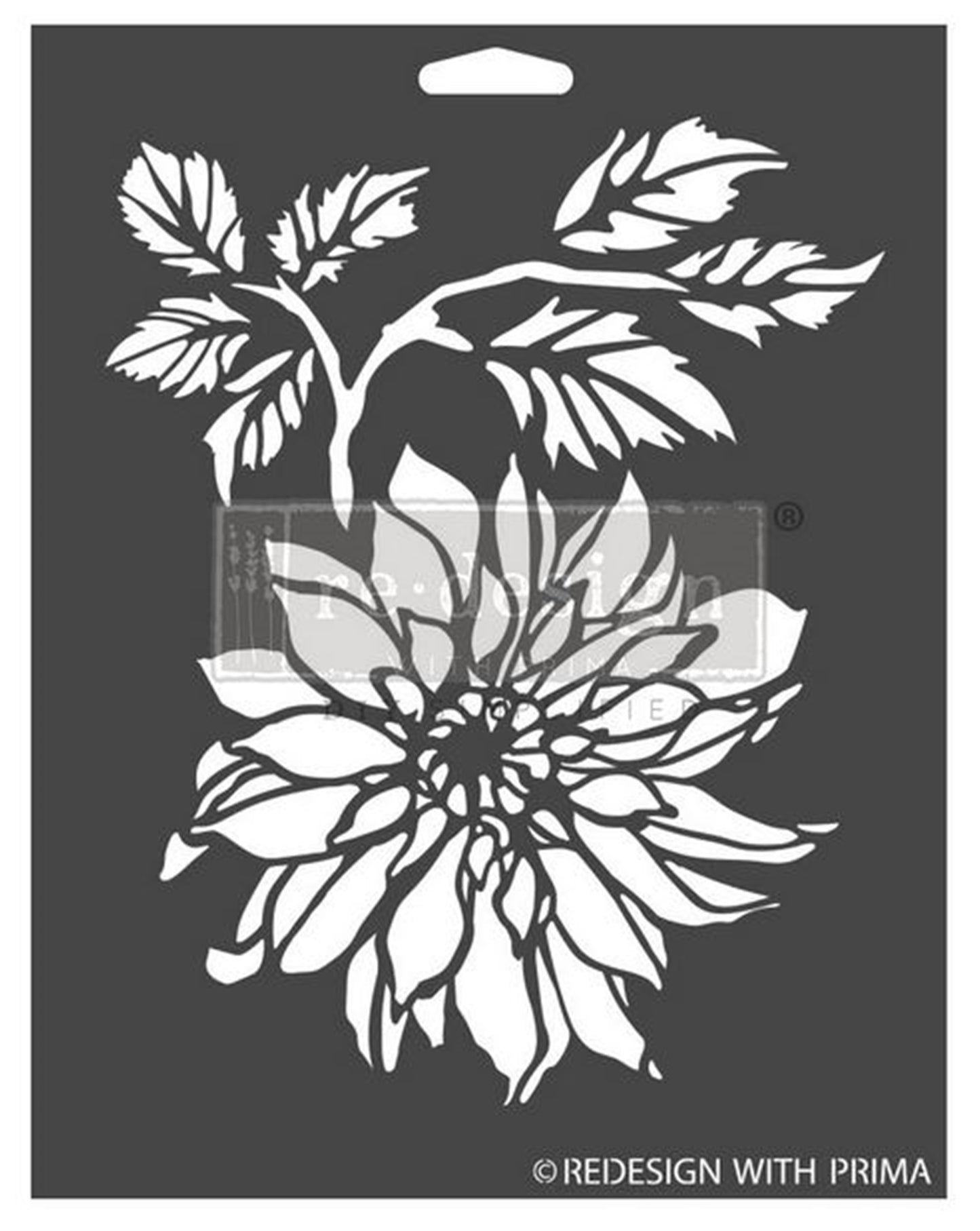 Dahlia Garden - Decor Stencils® – 1 pc, sheet size 9″x12″ Redesign with Prima