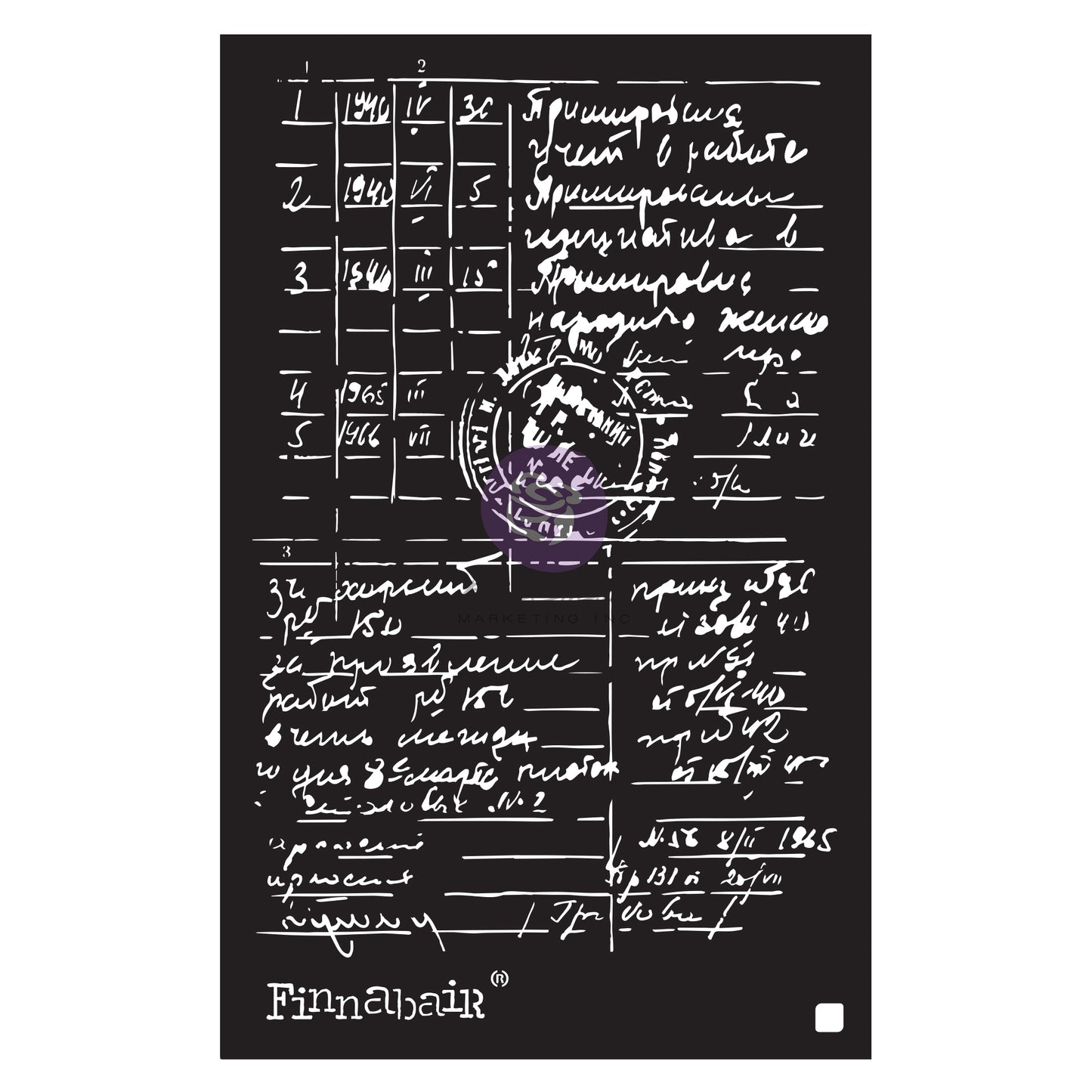 Finnabair Stencil – Documented – Decor Stencils® – Redesign with Prima – 1 pc, sheet size 6″x9″