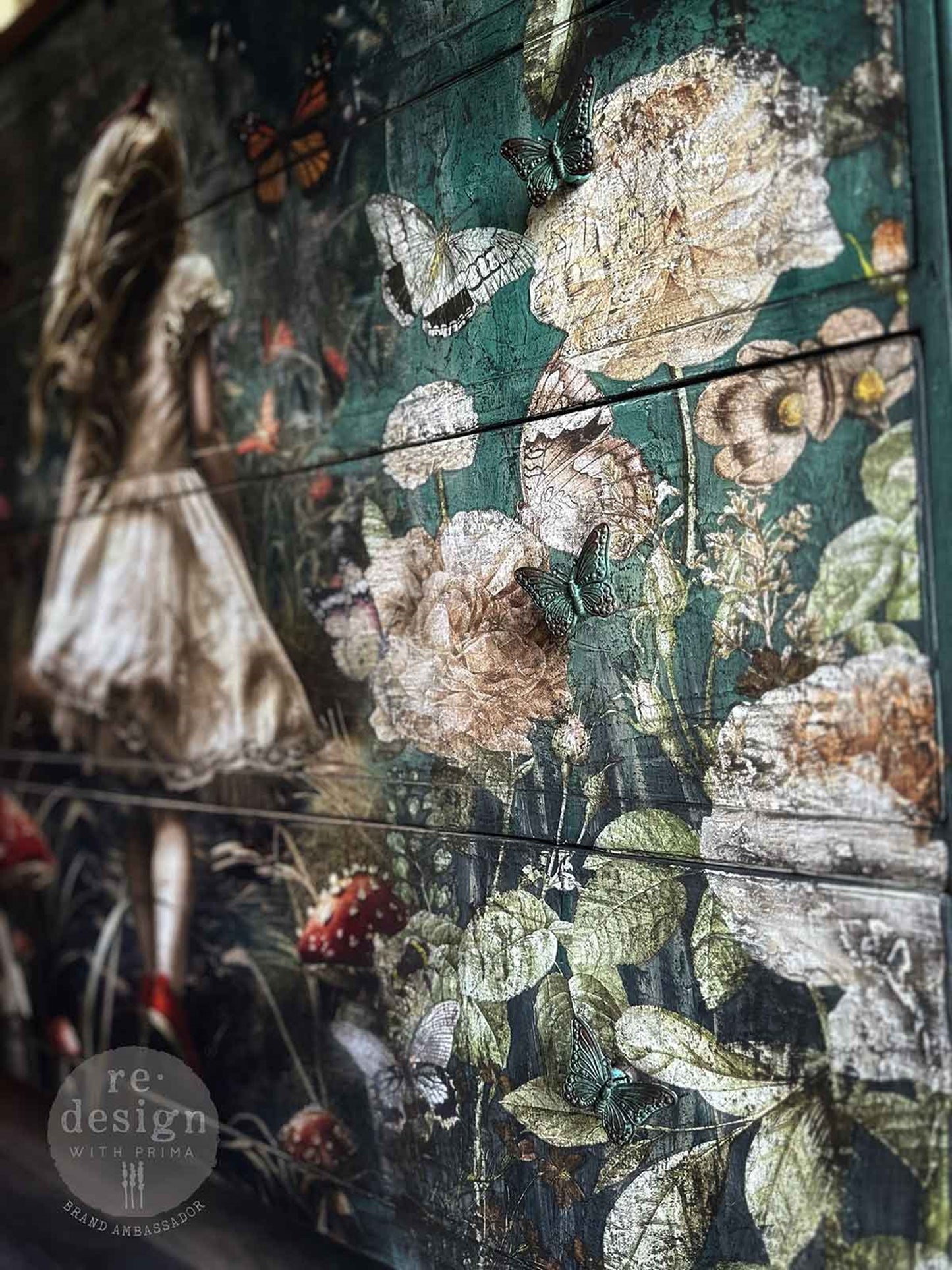 Dreamlike Trails A1 Decoupage Fiber - Redesign Decor Tissue Paper ~ Decoupage Paper for Furniture 23.4" x 33.1″