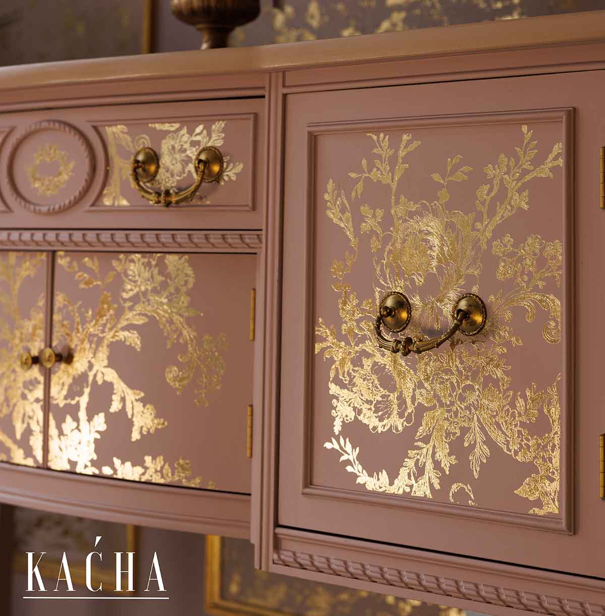 Églantine Elegance – Gold Foil Décor Transfer by Re·Design with Prima