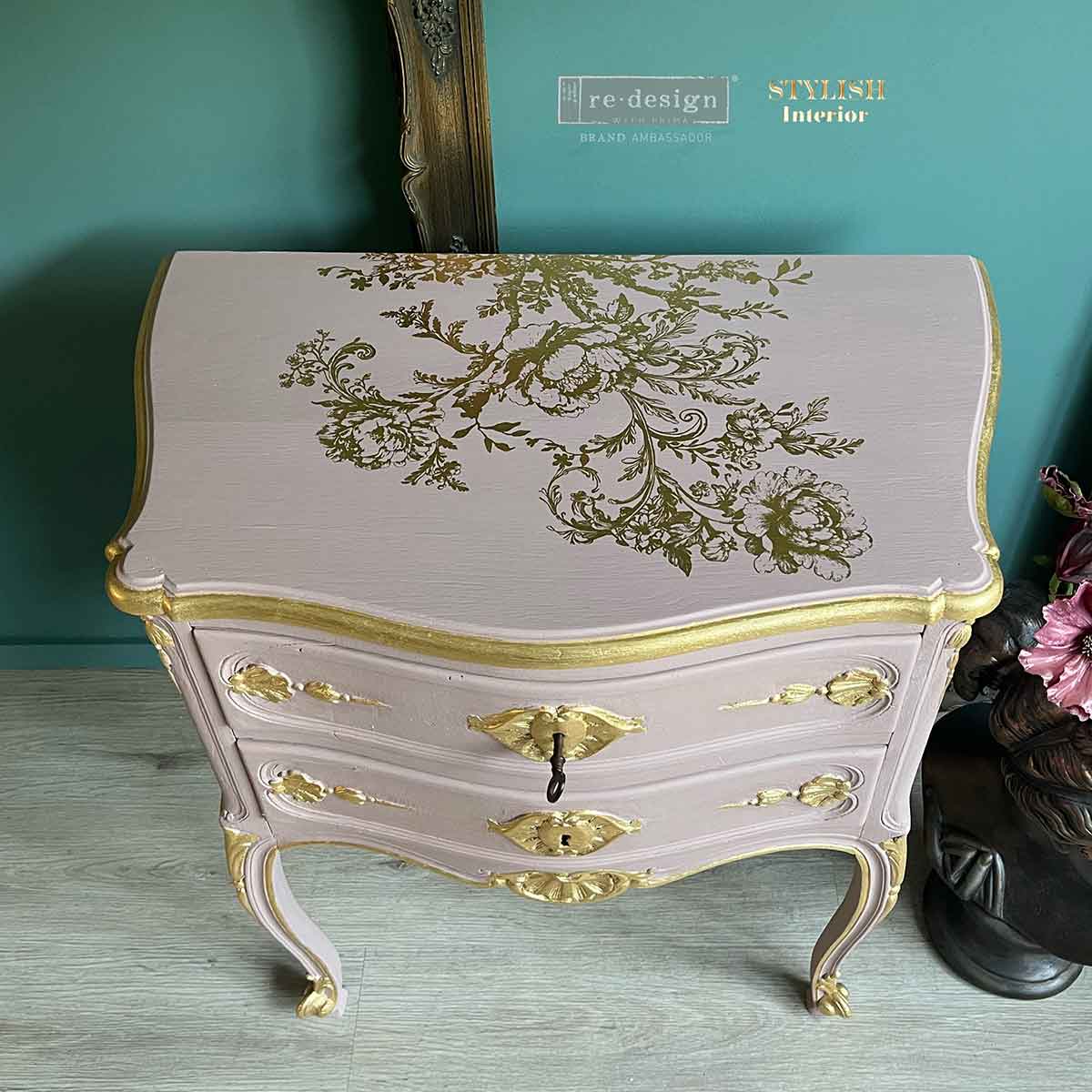 Églantine Elegance – Gold Foil Décor Transfer by Re·Design with Prima