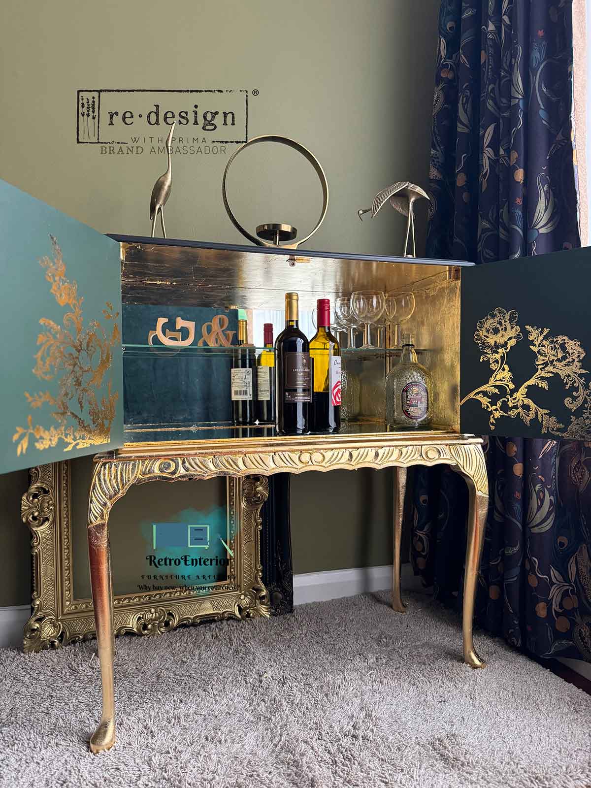 Églantine Elegance – Gold Foil Décor Transfer by Re·Design with Prima