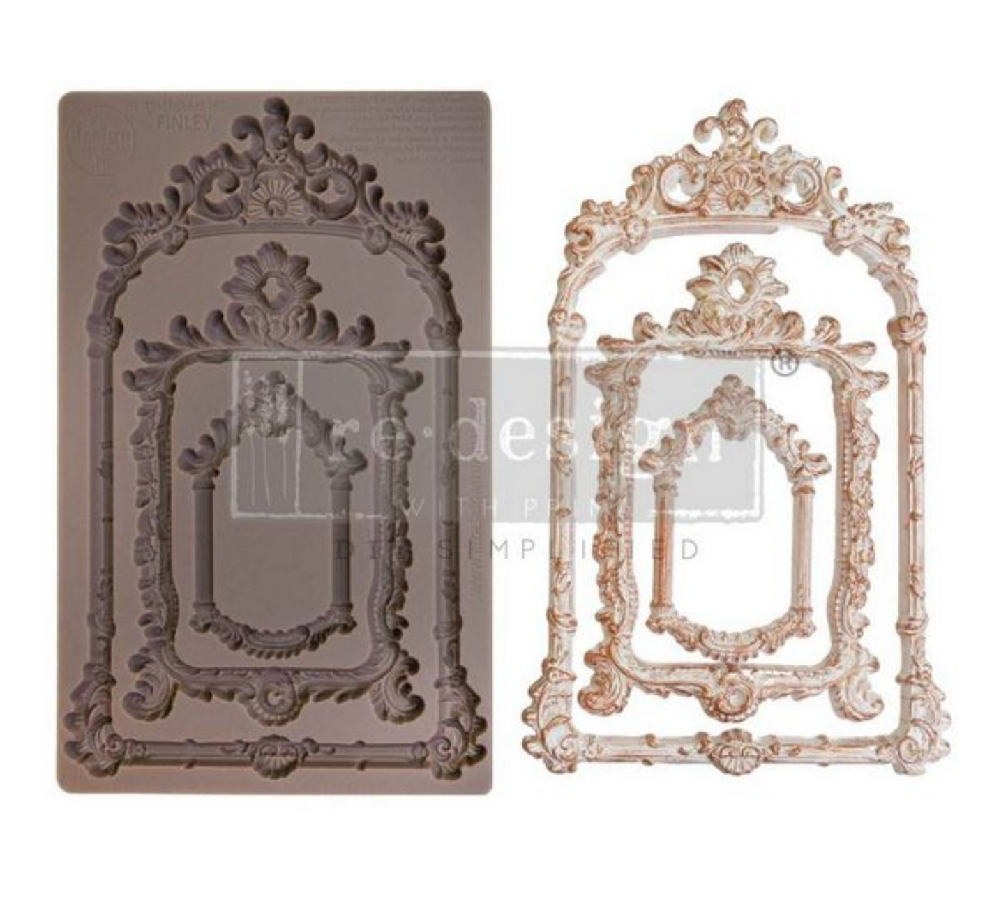 Decor Moulds® – Finley – 8″x5″, 8mm thickness ~ Redesign Decor Moulds® Silicone Decor Mould - Furniture Decor Mould