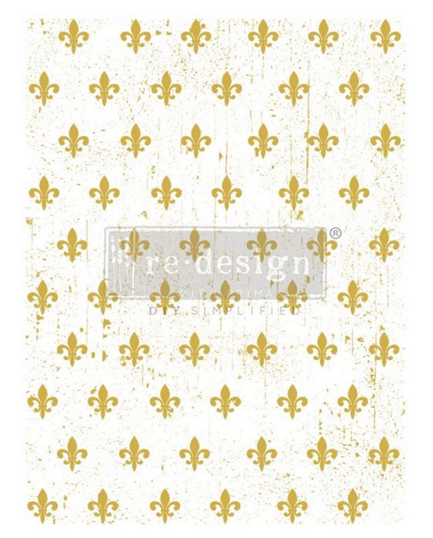 Fleur De Lis - Decor Transfers® Foil Transfers® Rub on Transfers for Furniture, Redesign with Prima Decor Transfer, Furniture Transfer