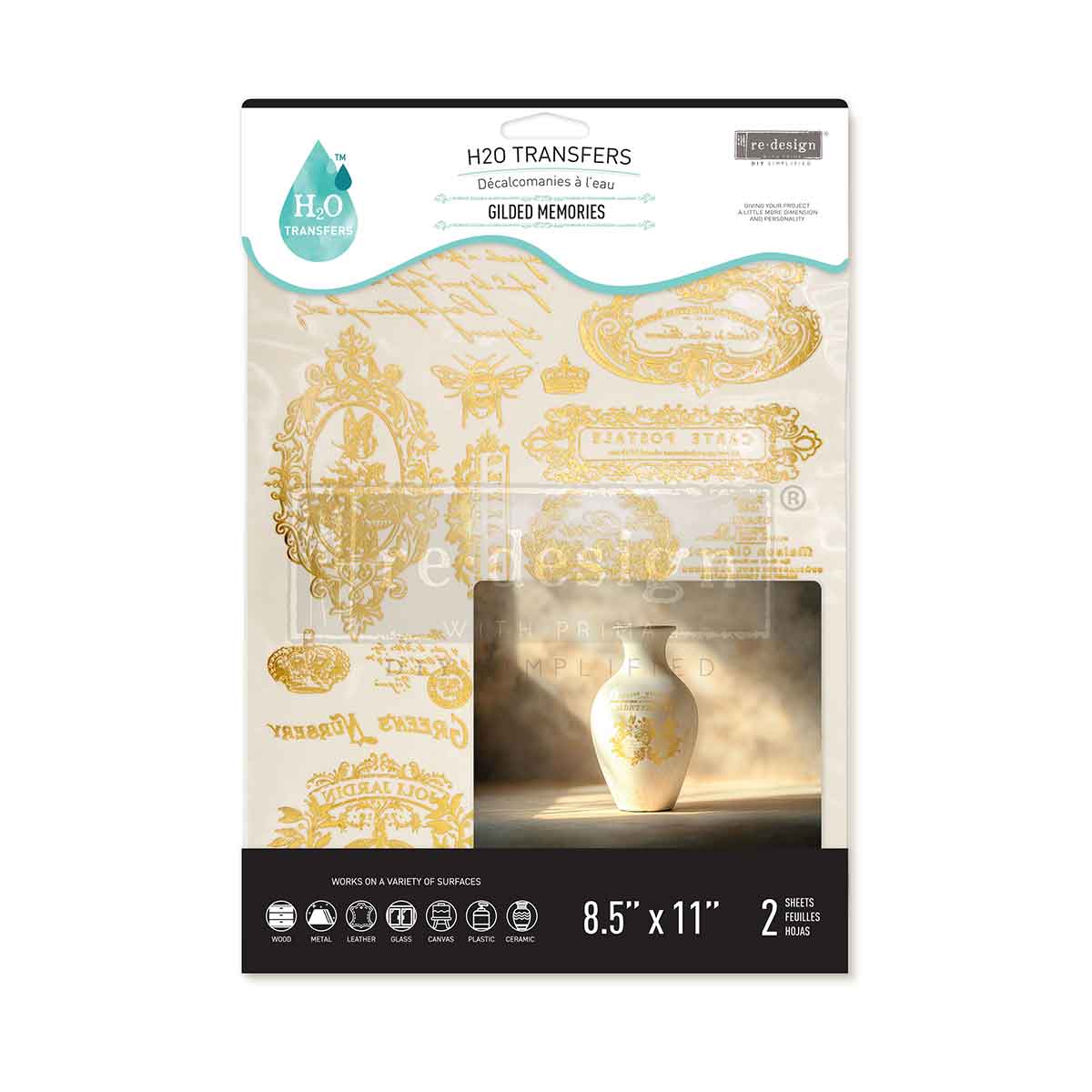Gilded Memories – H2O Transfers – 2 sheets, 8.5″x11″