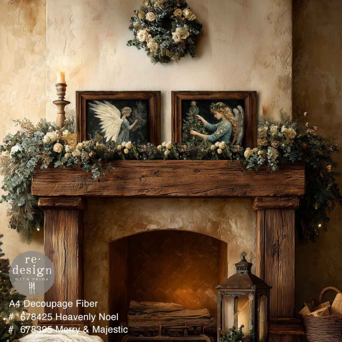 Heavenly Noel - A4 Decoupage - Redesign Decor Tissue Paper ~ Decoupage Paper for Furniture 8.27″x11.69″