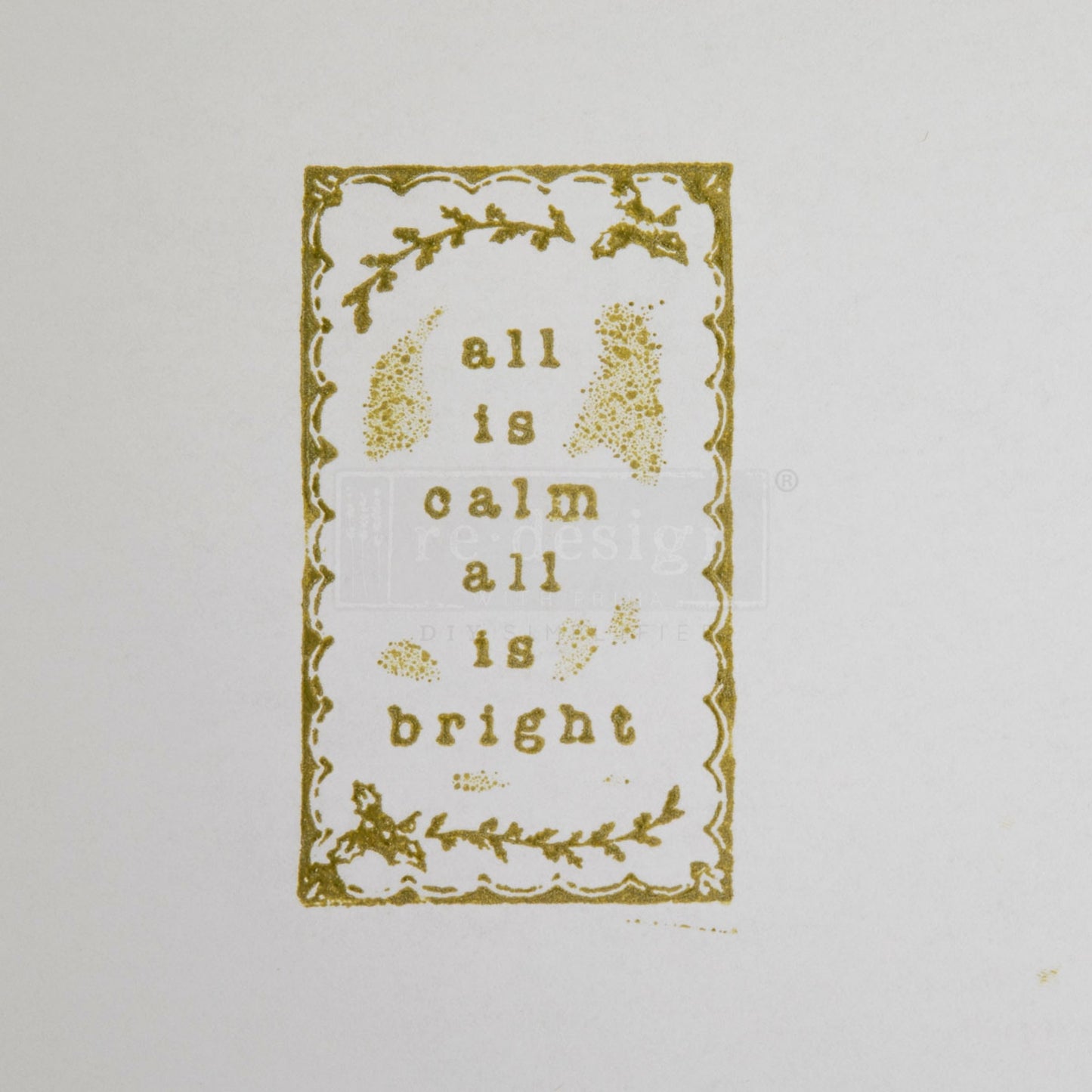Redesign Decor Stamp – Holly Jolly – 8.5×11 sheet size