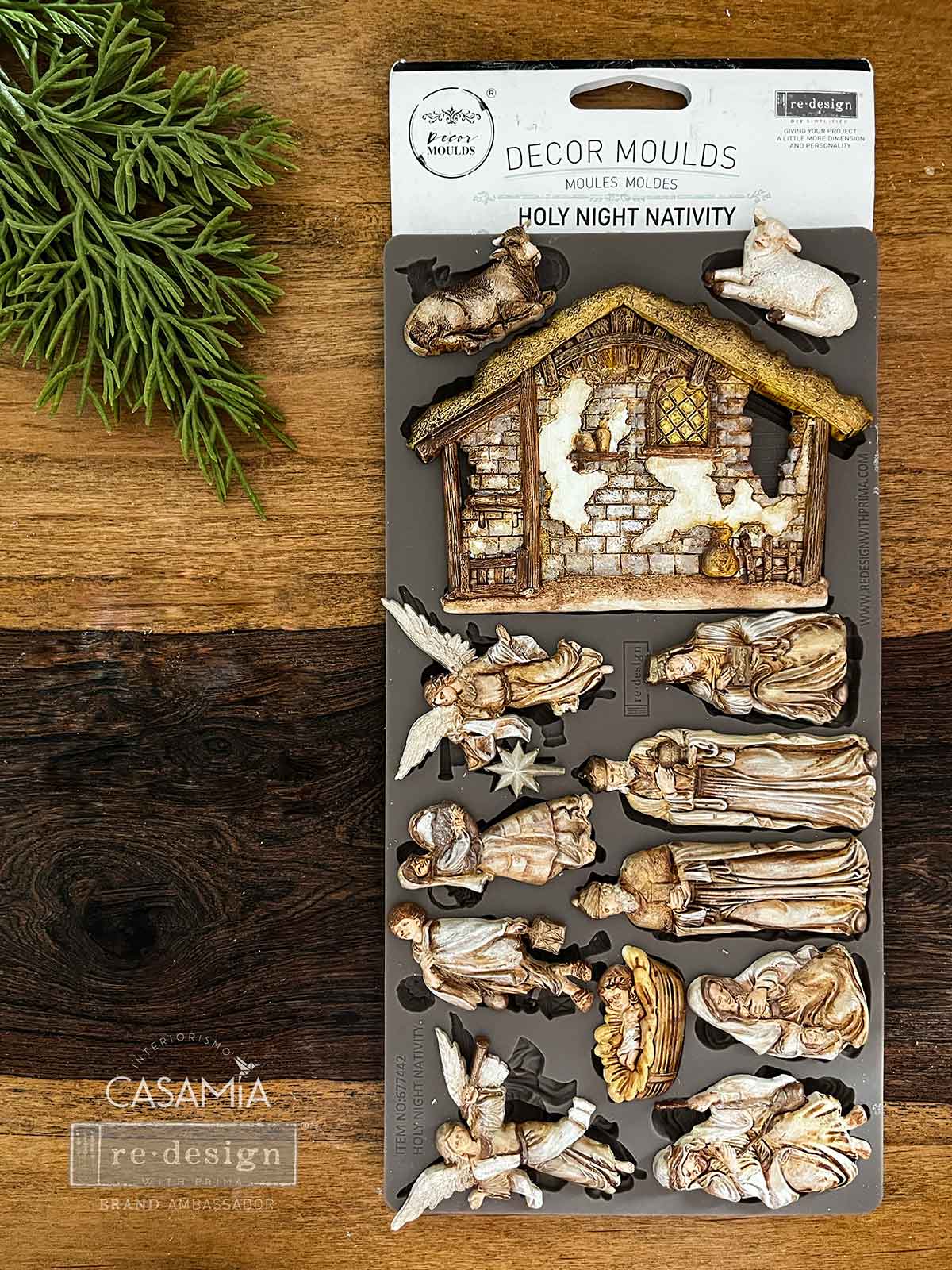 Holy Night Nativity – Christmas Silicone Mould ~ 1 pc, 5″x10″x8mm