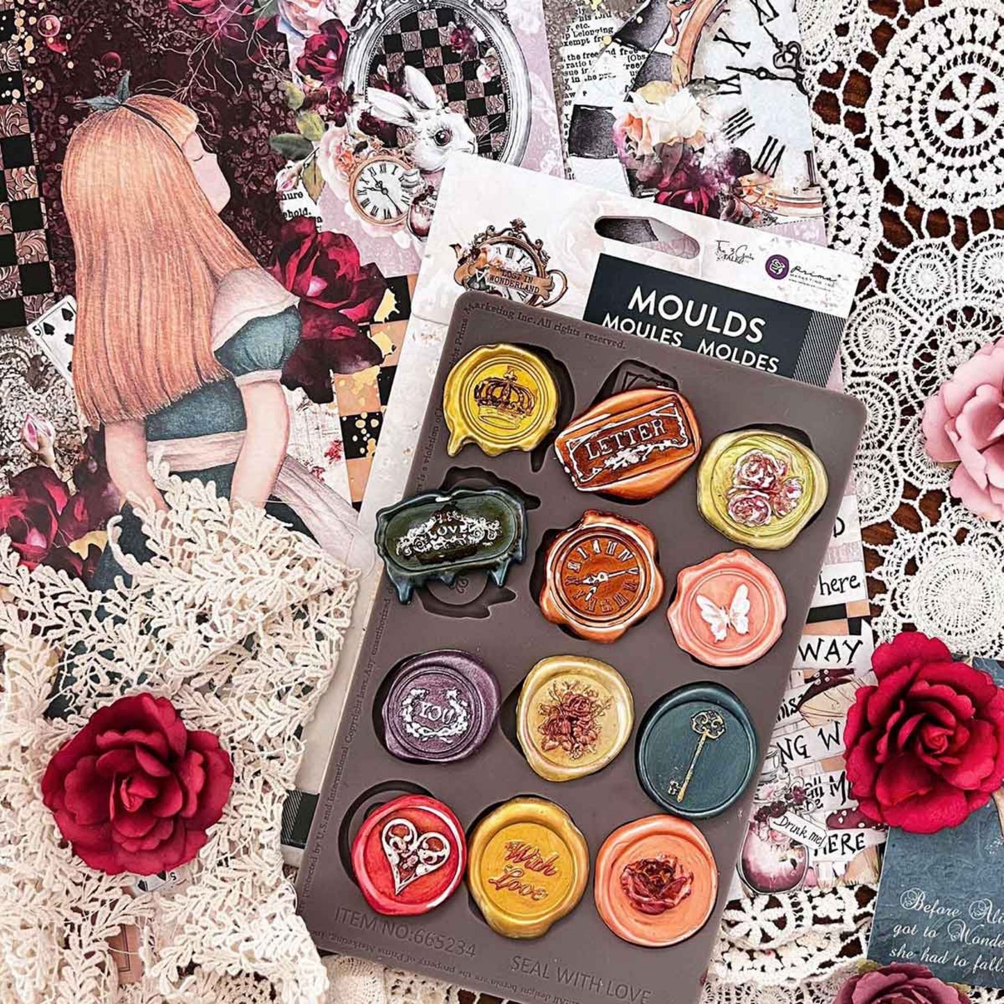 Lost In Wonderland Collection Mould – Letters From Wonderland (1 pc, 5″×8″×8mm)