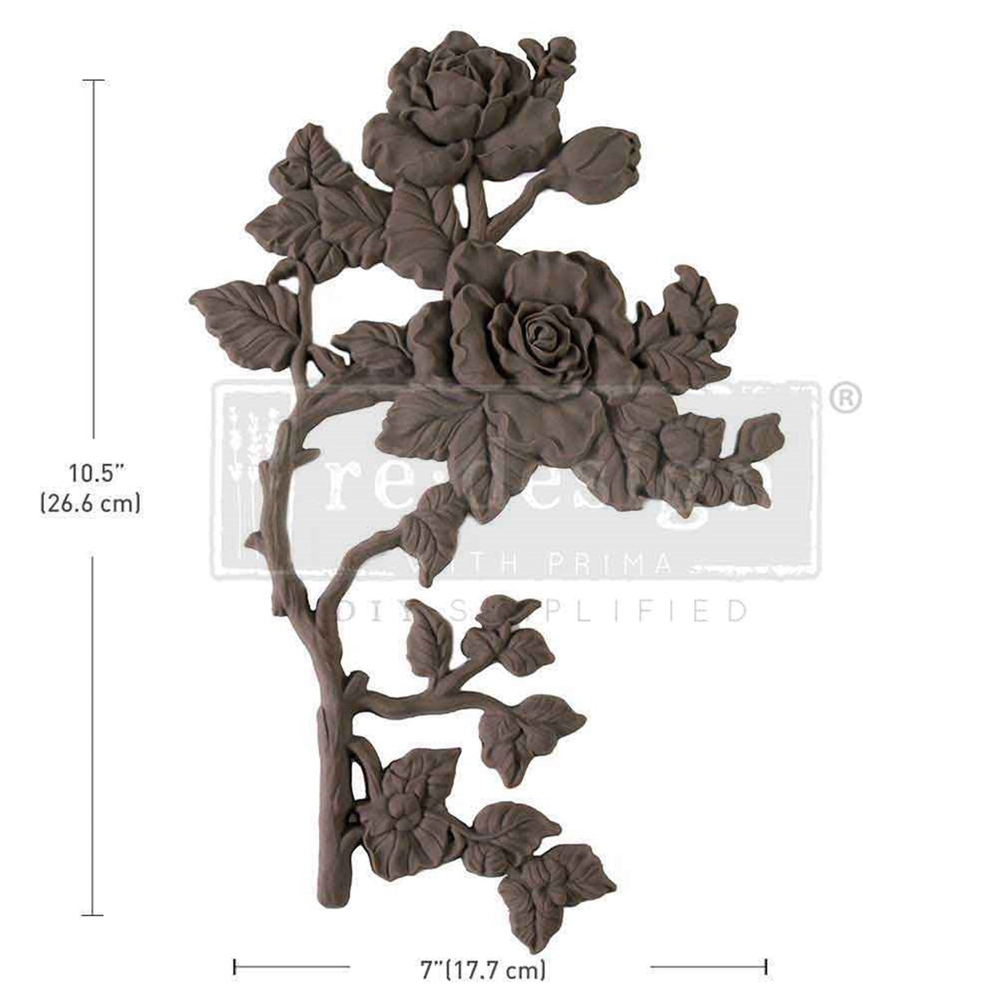 Decor Poly – Lush Reverie (Left) – Redesigns with Prima - Prima Decor Poly - Decor Applique - Bendable Casting - Furniture makeover - Furniture Accent