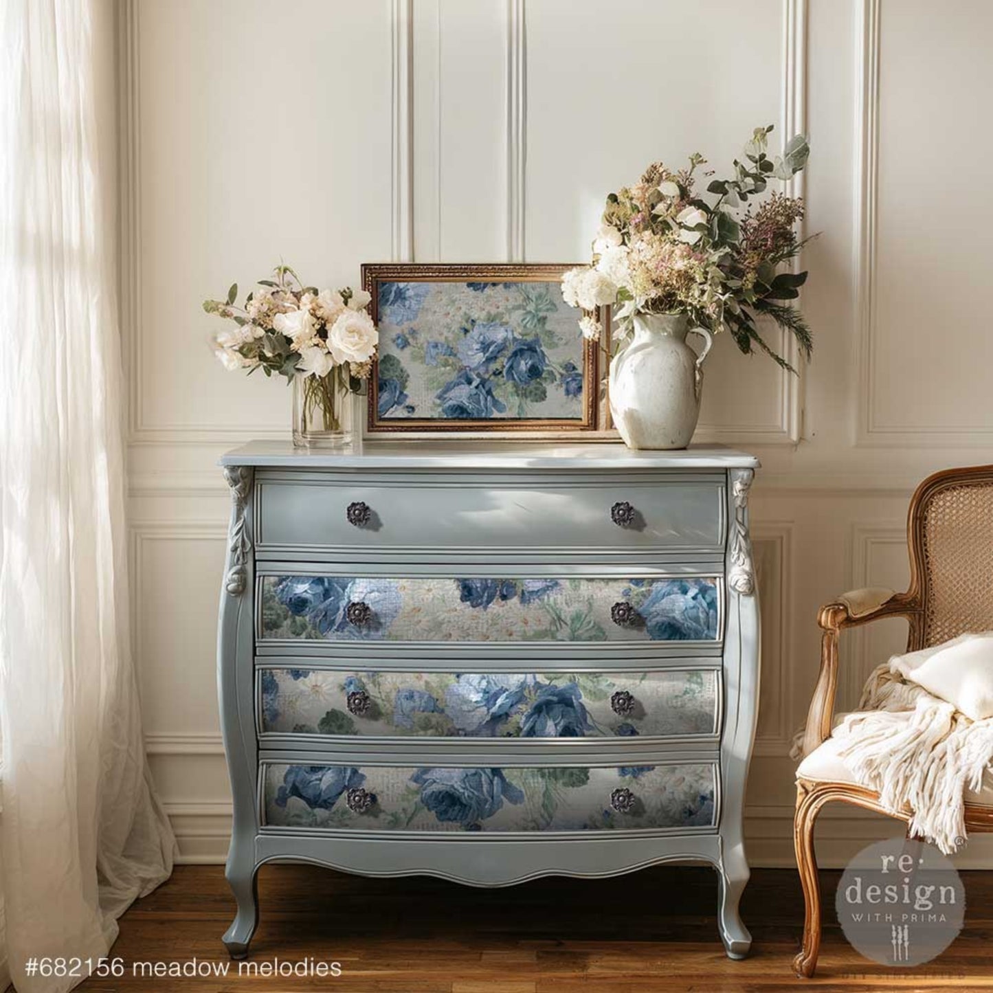 Double Delight Meadow Melodies fiber paper set for furniture decoupage