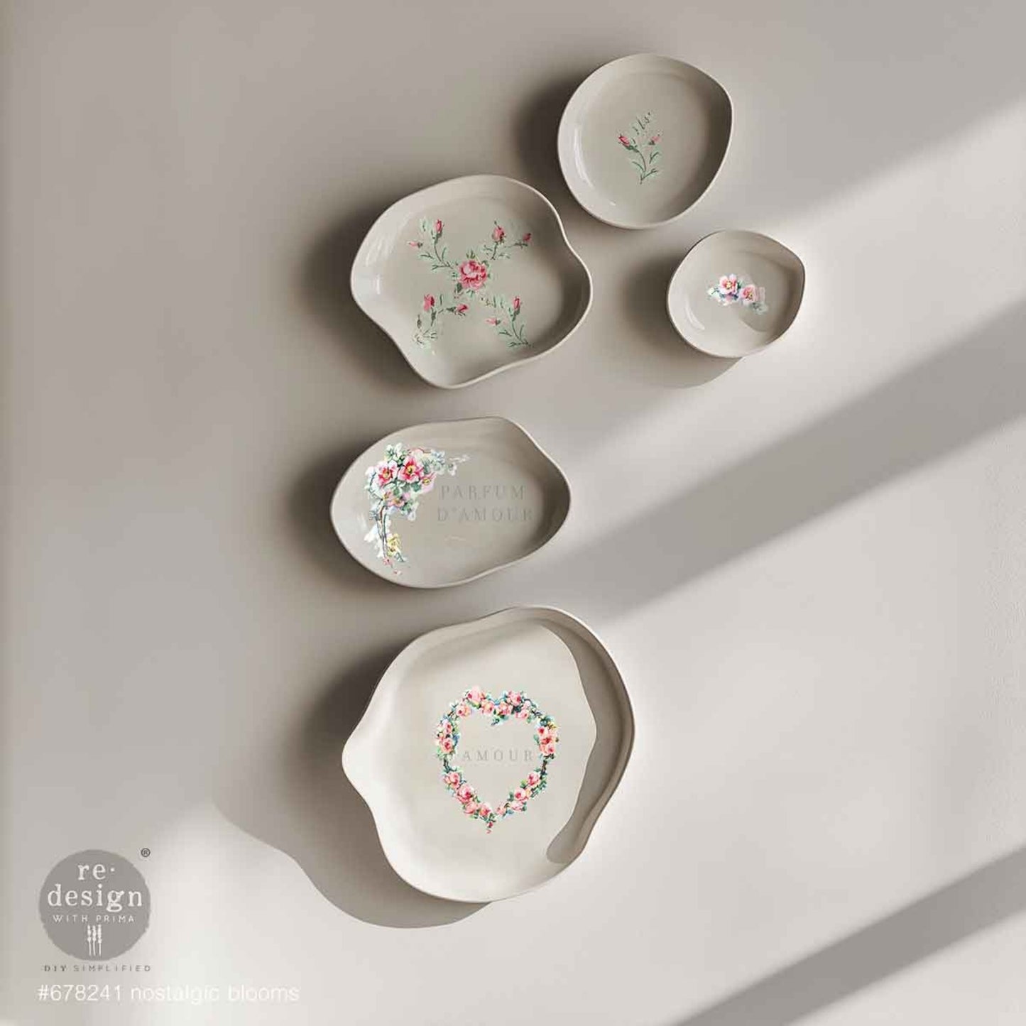 Nostalgic Blooms – H2O Transfers – 2 sheets, 8.5″x11″