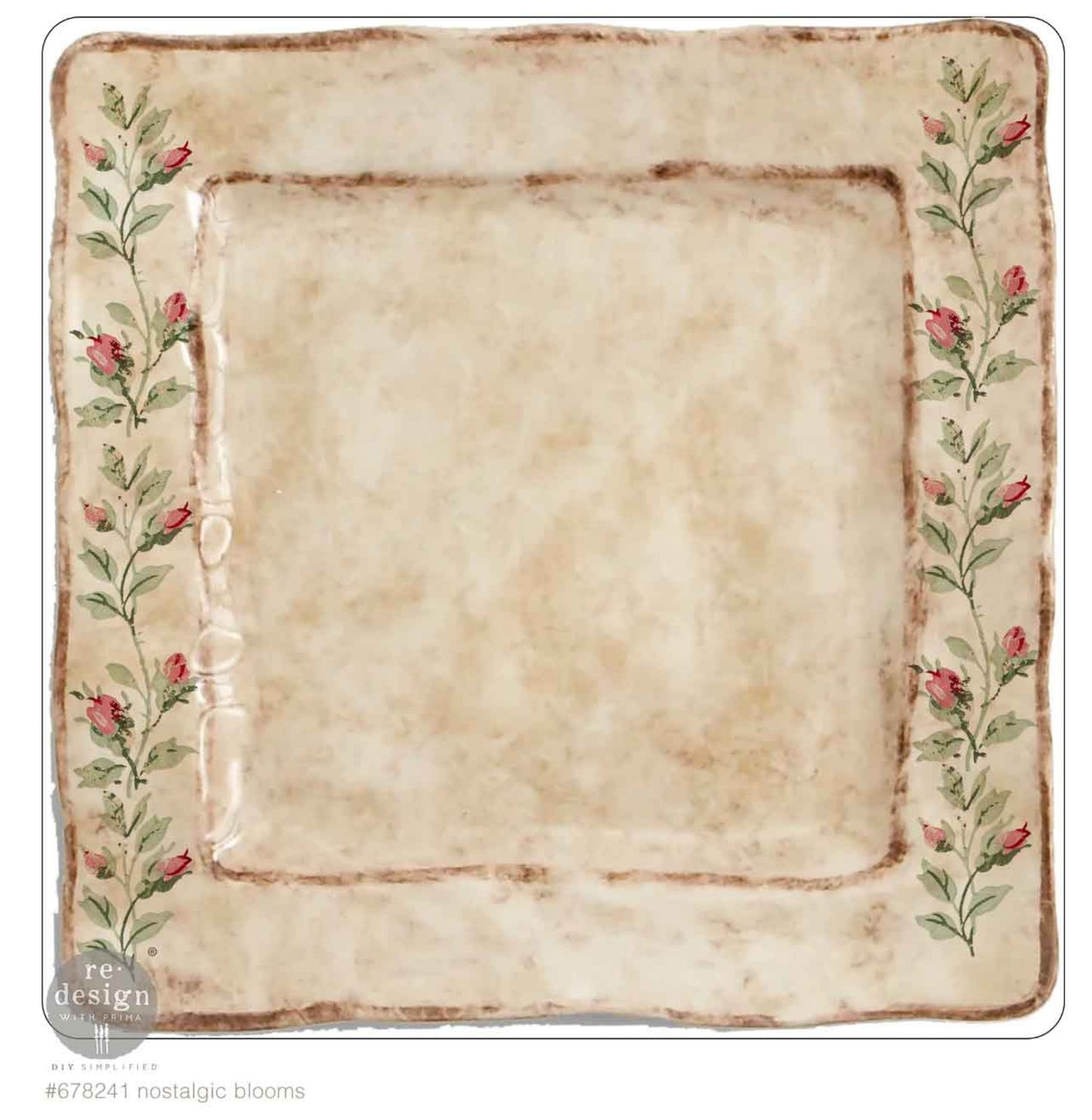 Nostalgic Blooms – H2O Transfers – 2 sheets, 8.5″x11″