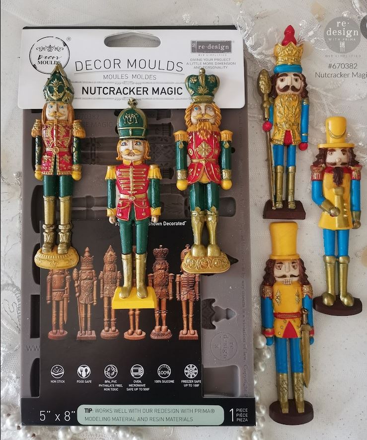 Nutcracker Magic Silicone Moulds® – Holiday Decor by Re·Design with Prima – 5″ x 8″ x 8mm