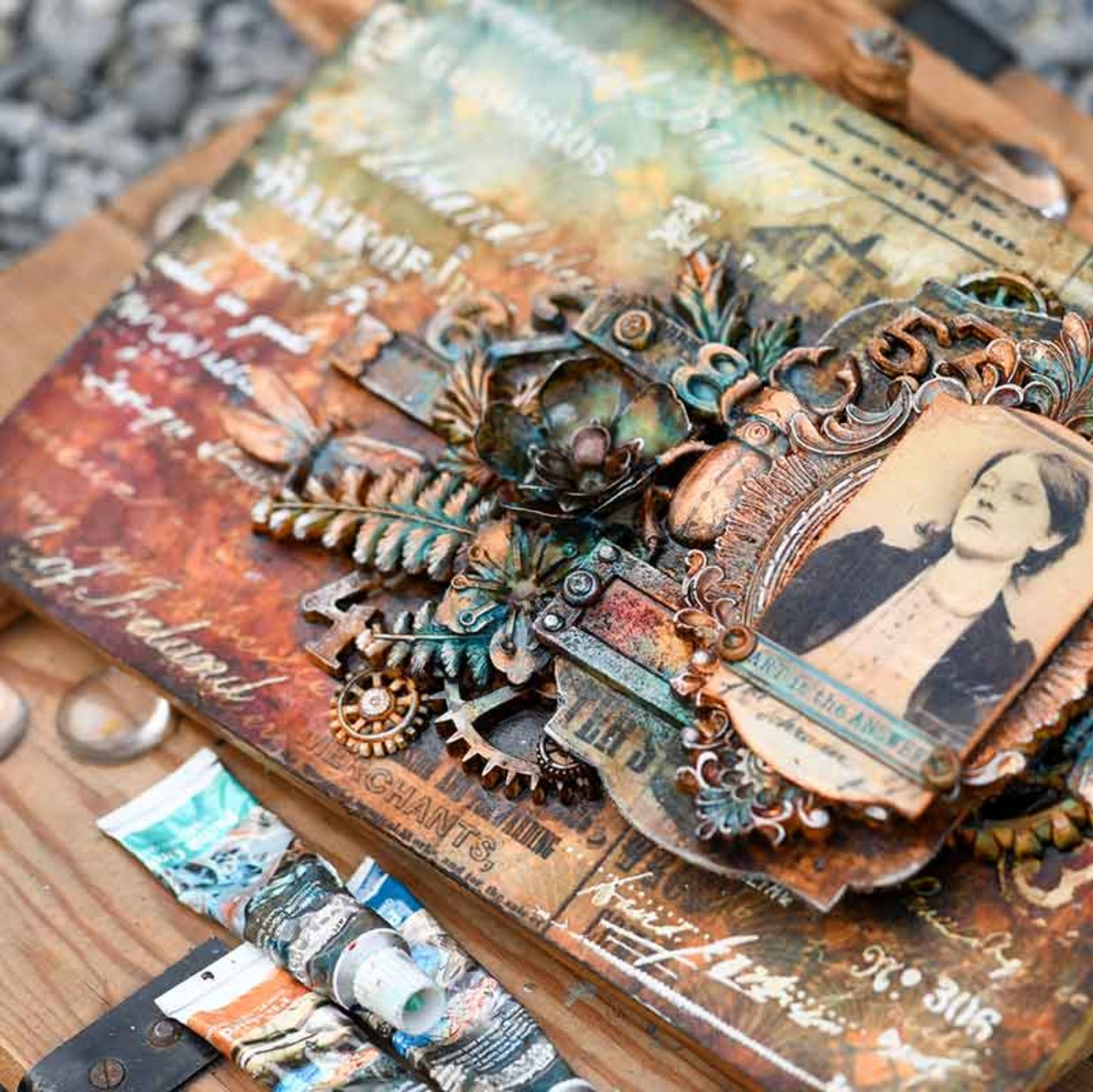 Limited Edition Finnabair Stencil Set – Old Pages (3 Stencils, 6″×9″ Each)