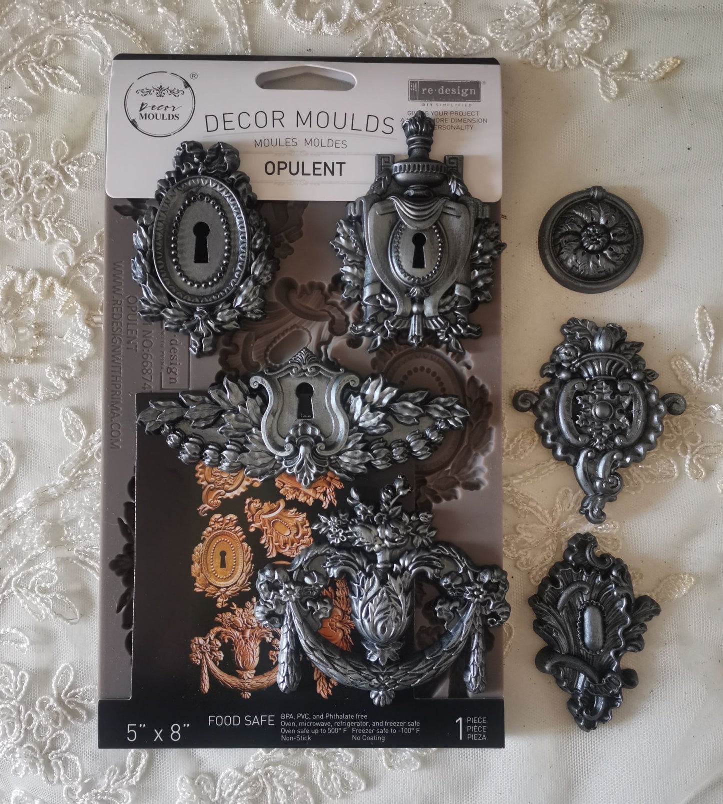 Opulent – 8″x5″, 8mm thickness ~ Redesign Decor Moulds® Silicone Decor Mould - Furniture Decor Mould