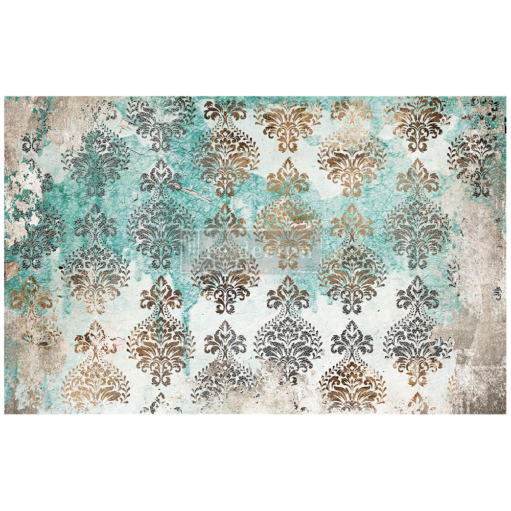 Redesign Decoupage Décor Tissue Paper – Patina Flourish (1 Sheet, 19″×30″)