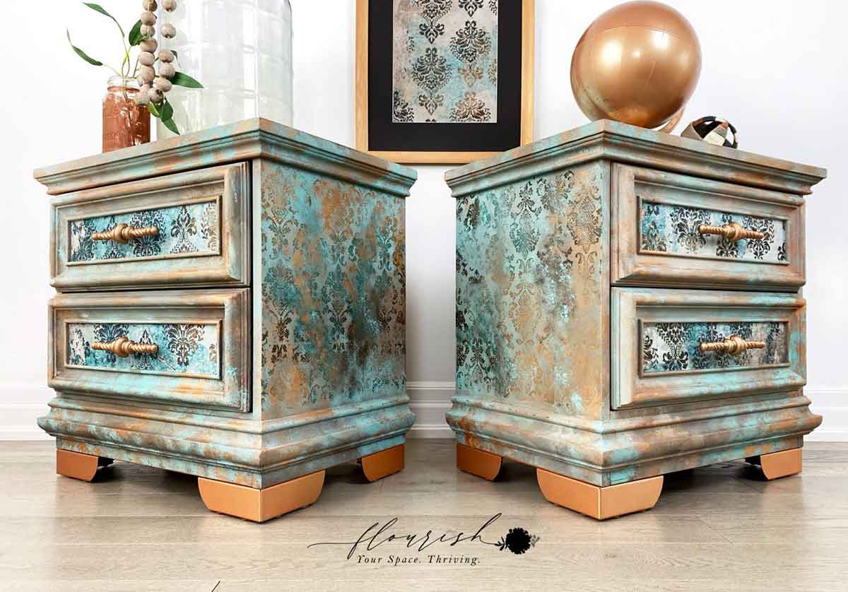 Redesign Decoupage Décor Tissue Paper – Patina Flourish (1 Sheet, 19″×30″)