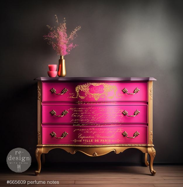Kacha Manor Swirls – Gold Foil Décor Transfer by Re·Design with Prima