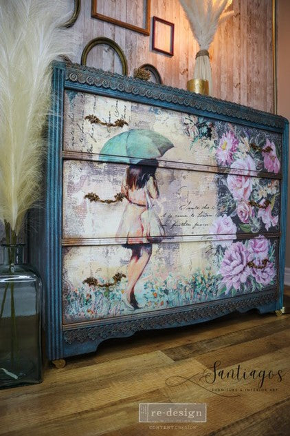 Rainy Afternoon ~ A1 Decoupage Fiber Paper ~ 1 sheet, A1 size