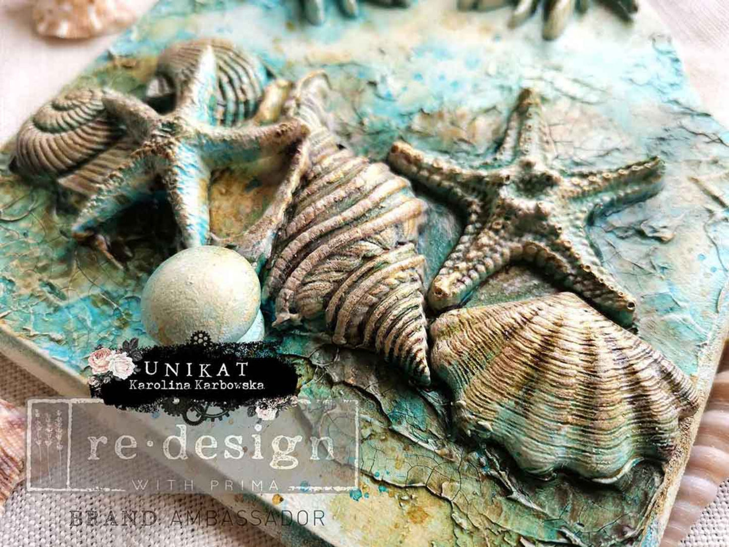 Reef Elegance – 10″x5″, 8mm thickness ~ Redesign Decor Moulds® Silicone Decor Mould - Furniture Decor Mould