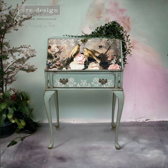 Romance In Bloom Decoupage Fiber Paper 3 Pack - Redesign Decor Tissue Paper for Decoupaging ~ Decoupage Paper for Furniture 23.4" x 33.1″