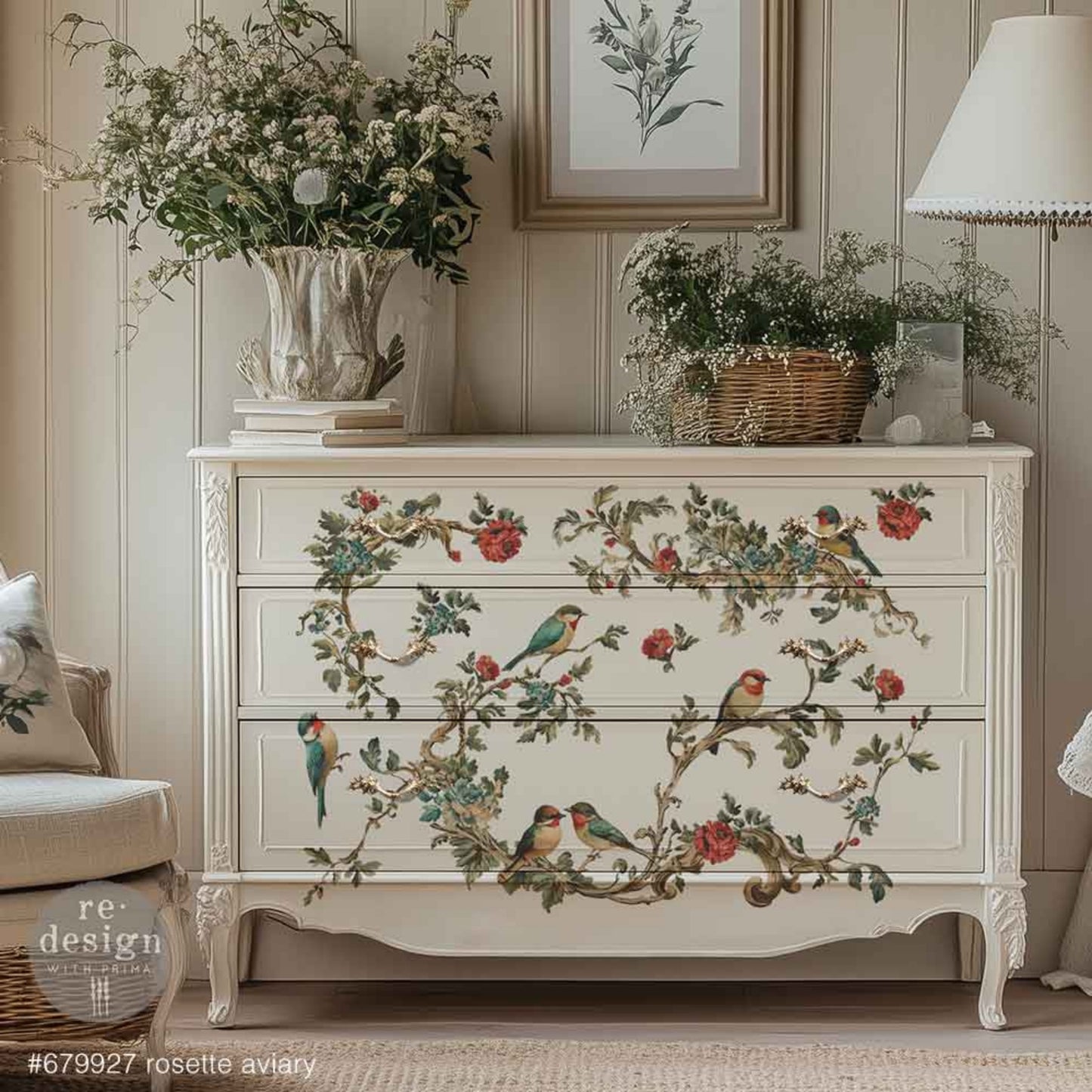 Rosette Aviary - Decor Transfers® Redesigns with Prima Furniture Transfers