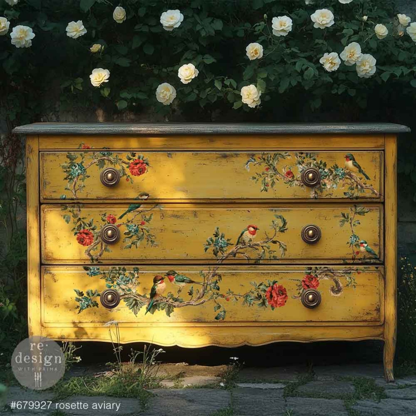 Rosette Aviary - Decor Transfers® Redesigns with Prima Furniture Transfers
