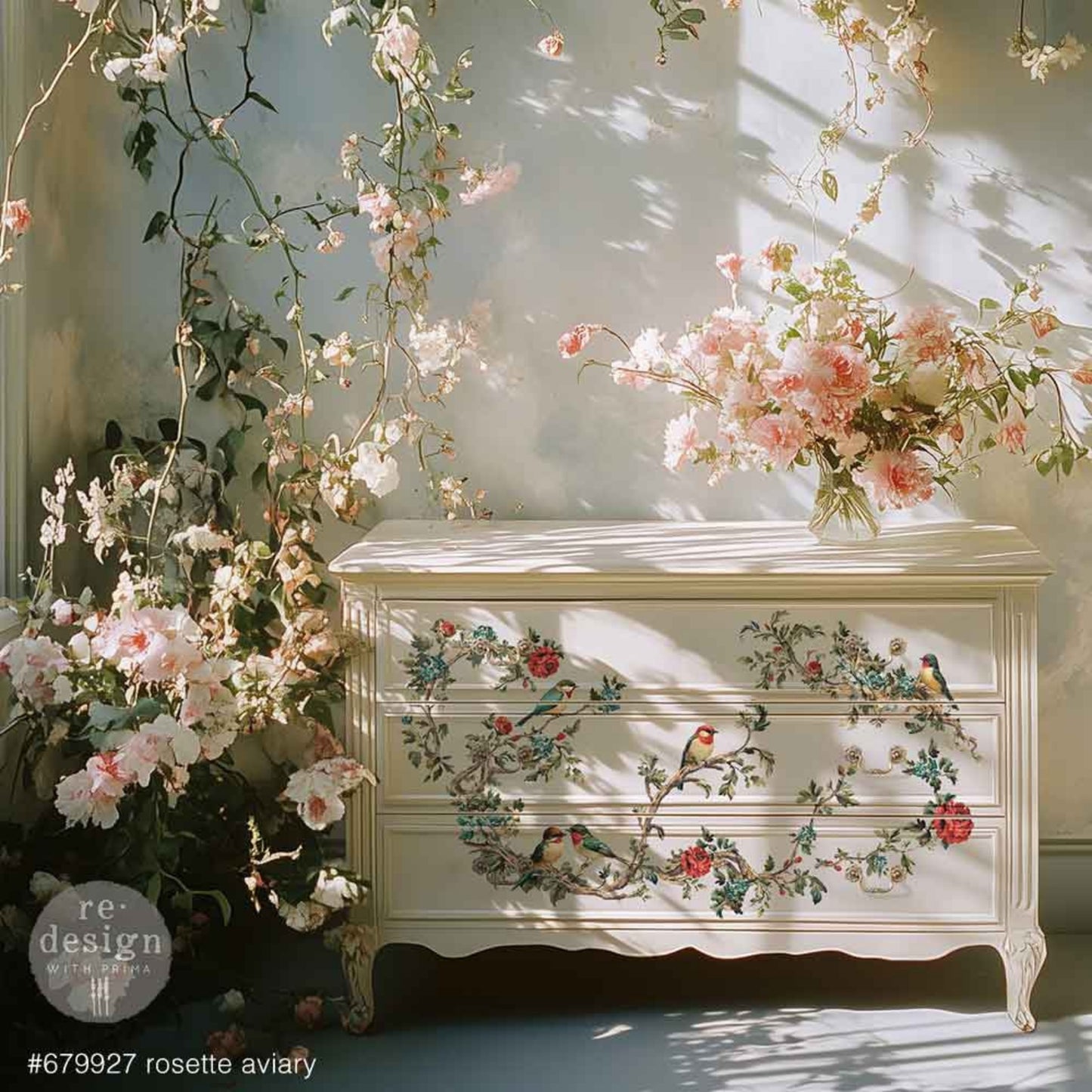 Rosette Aviary - Decor Transfers® Redesigns with Prima Furniture Transfers