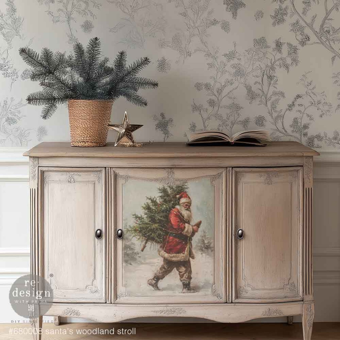 Santa’S Woodland Stroll - A3 Decoupage Fiber Pack - Redesign Decor Tissue Paper ~ Decoupage Paper for Furniture 11.7″x16.5″