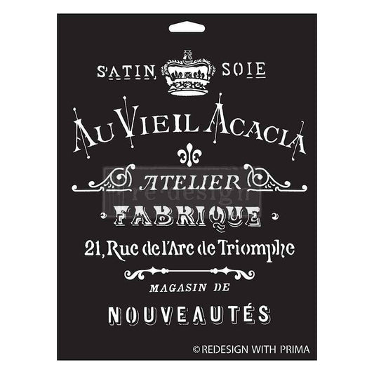 Satin Soie Stencil - Decor Stencils® - Redesign with Prima – 1 pc, sheet size 9″x12″