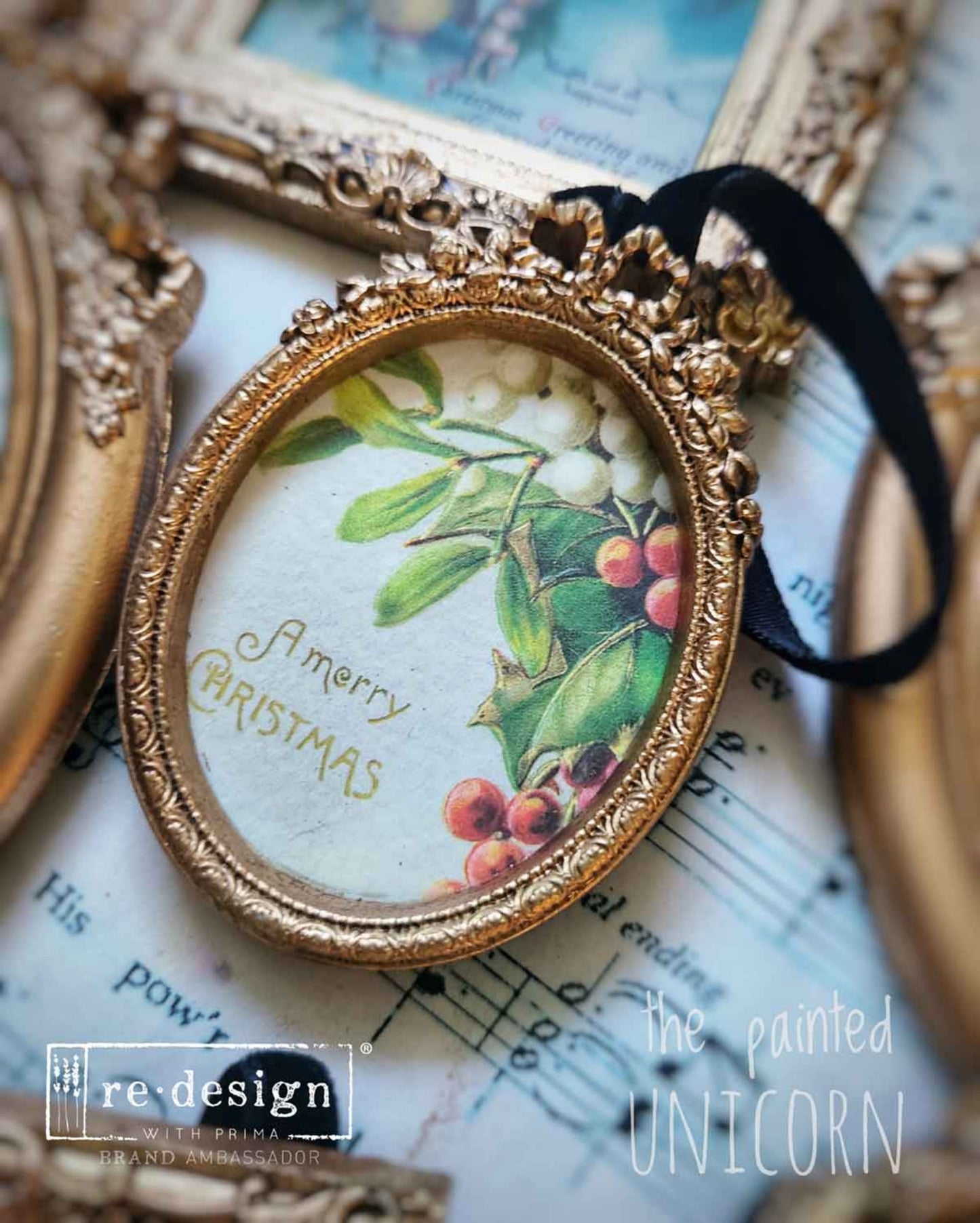A4 Transfer – Season’s Greetings From The Past - Decor Transfers® Redesigns with Prima Furniture Transfers