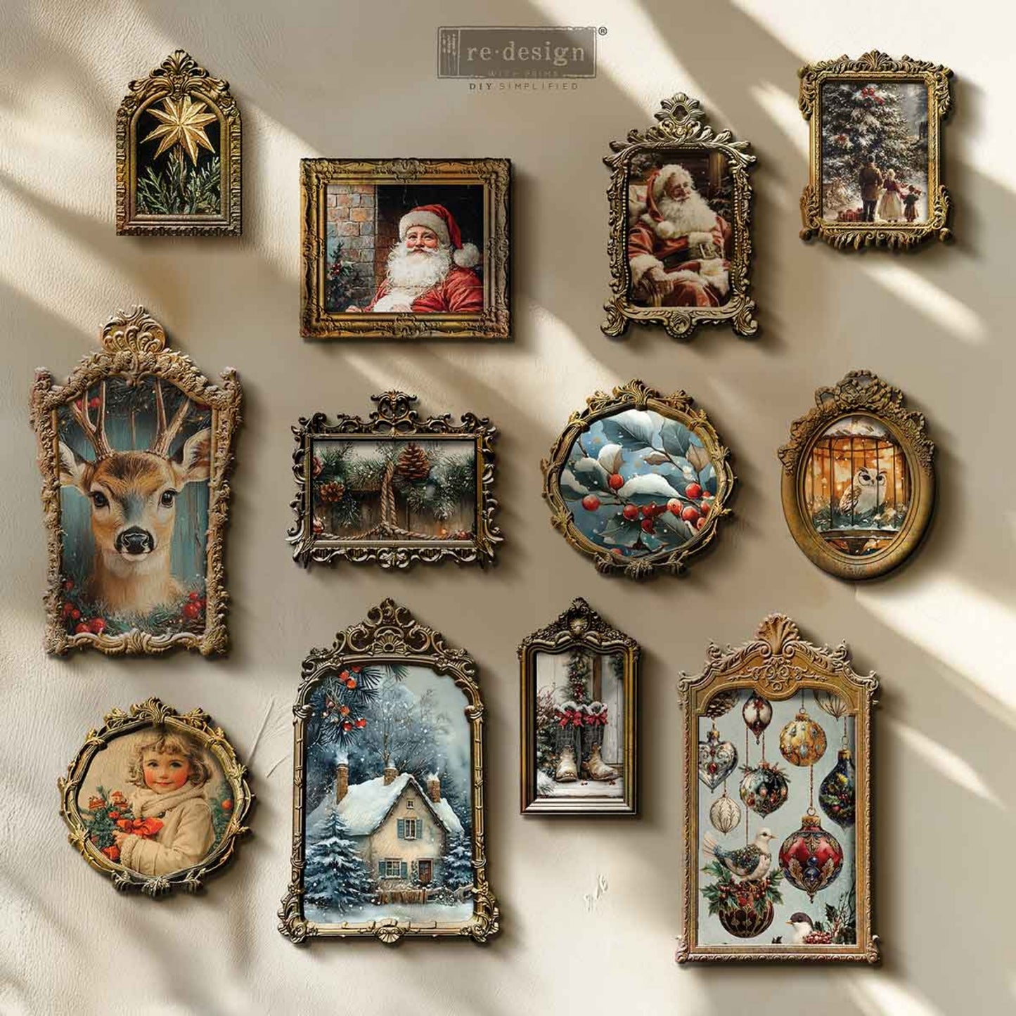 Silent Night Stories - A4 Decoupage - Redesign Decor Tissue Paper ~ Decoupage Paper for Furniture 8.27″x11.69″