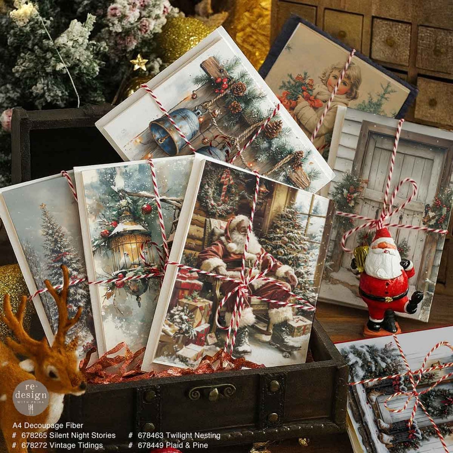 Silent Night Stories - A4 Decoupage - Redesign Decor Tissue Paper ~ Decoupage Paper for Furniture 8.27″x11.69″