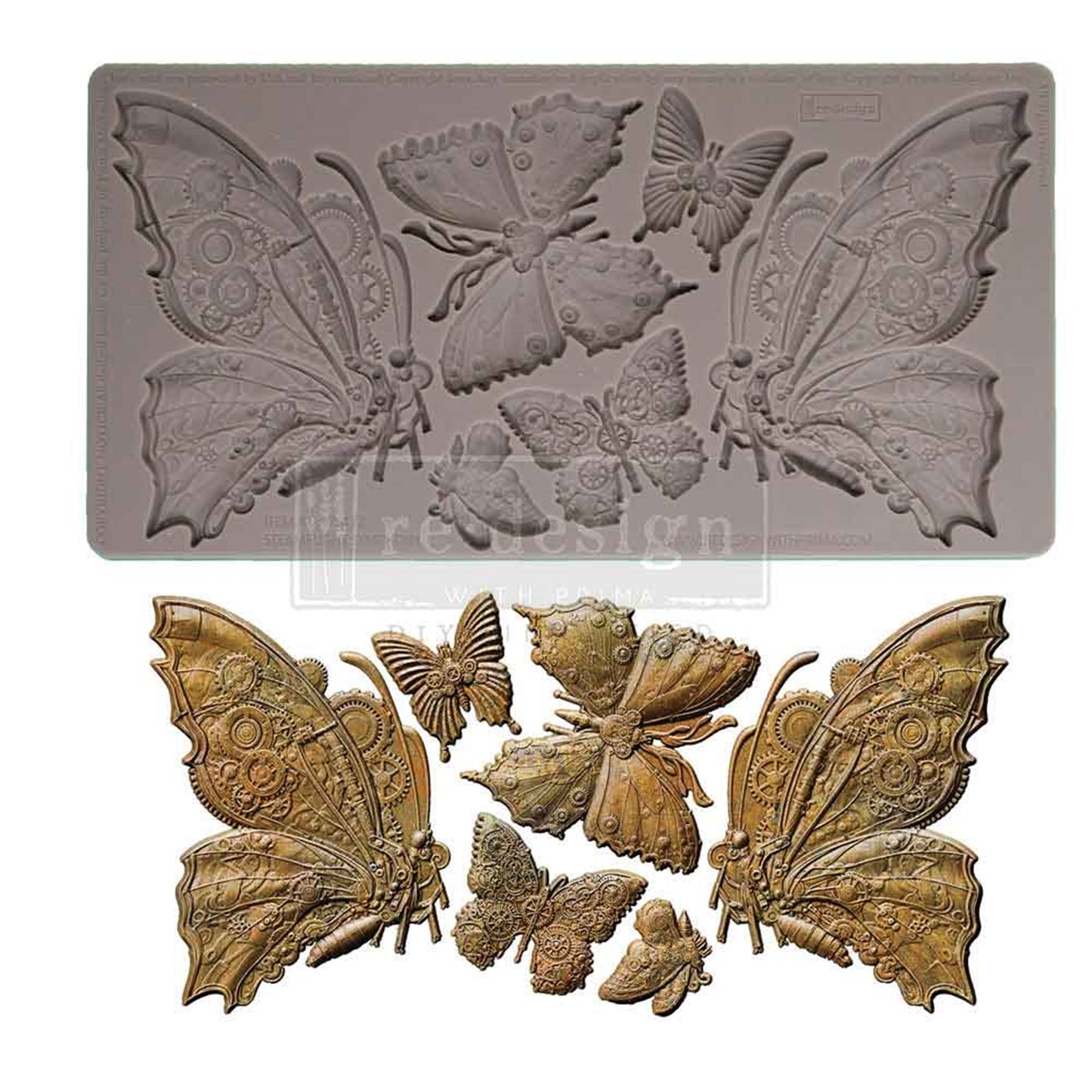 Steamflight Symphony – 10″x5″, 8mm thickness ~ Redesign Decor Moulds® Silicone Decor Mould - Furniture Decor Mould