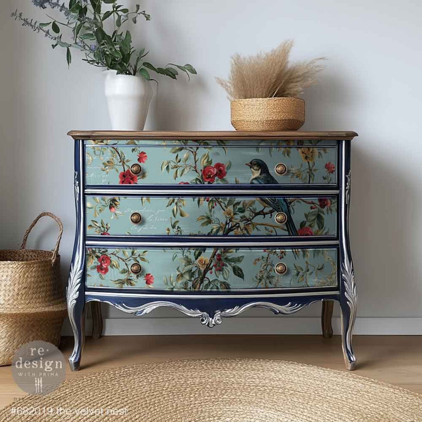 The Velvet Nest A1 Decoupage Fiber - Redesign Decor Tissue Paper ~ Decoupage Paper for Furniture 23.4" x 33.1″
