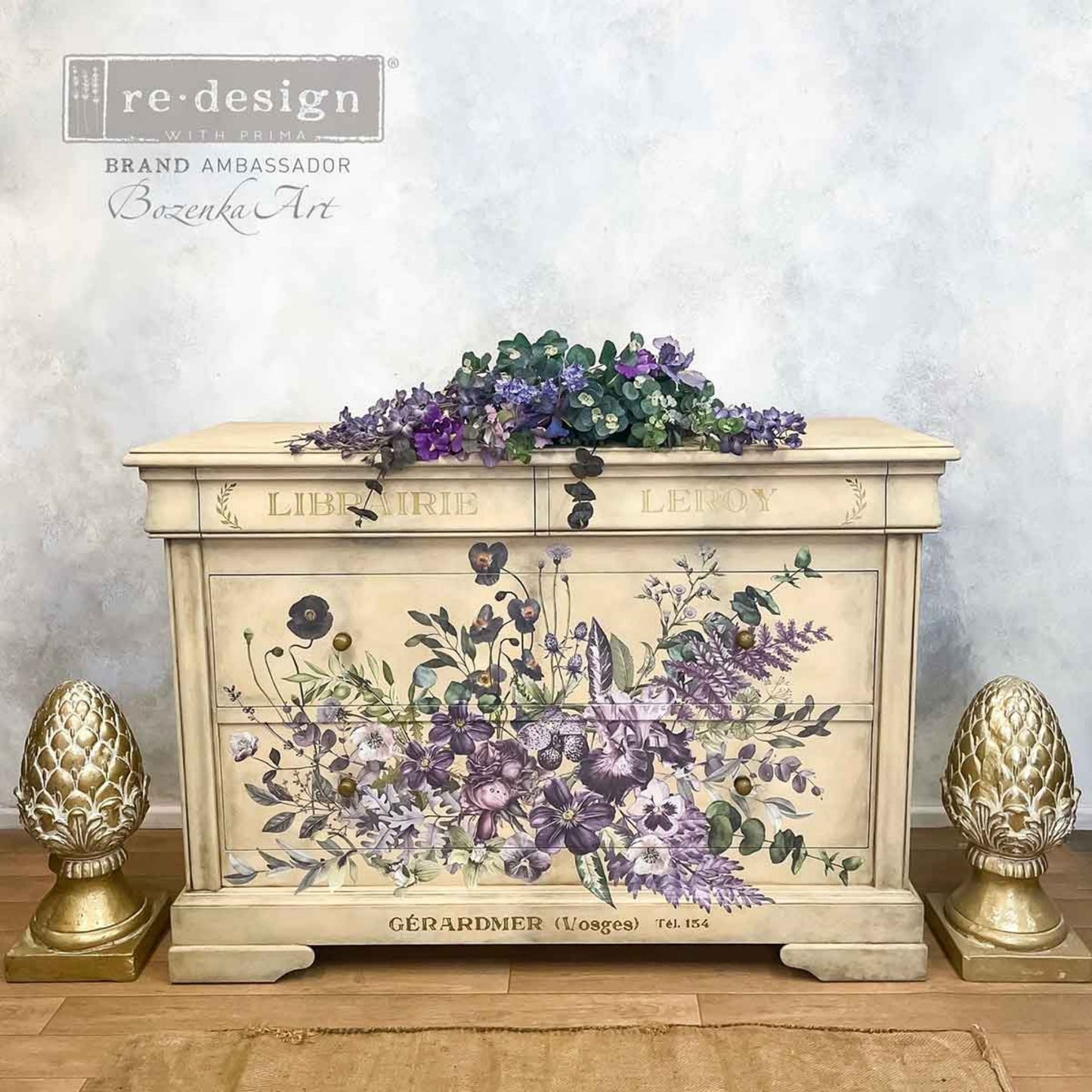 Vigorous Violet - Decor Transfers® Redesigns with Prima Furniture Transfers