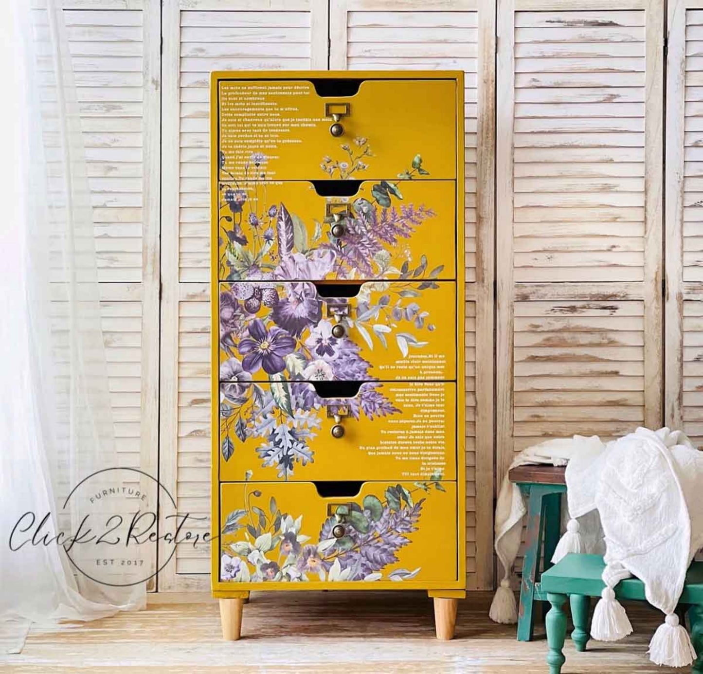Vigorous Violet - Decor Transfers® Redesigns with Prima Furniture Transfers
